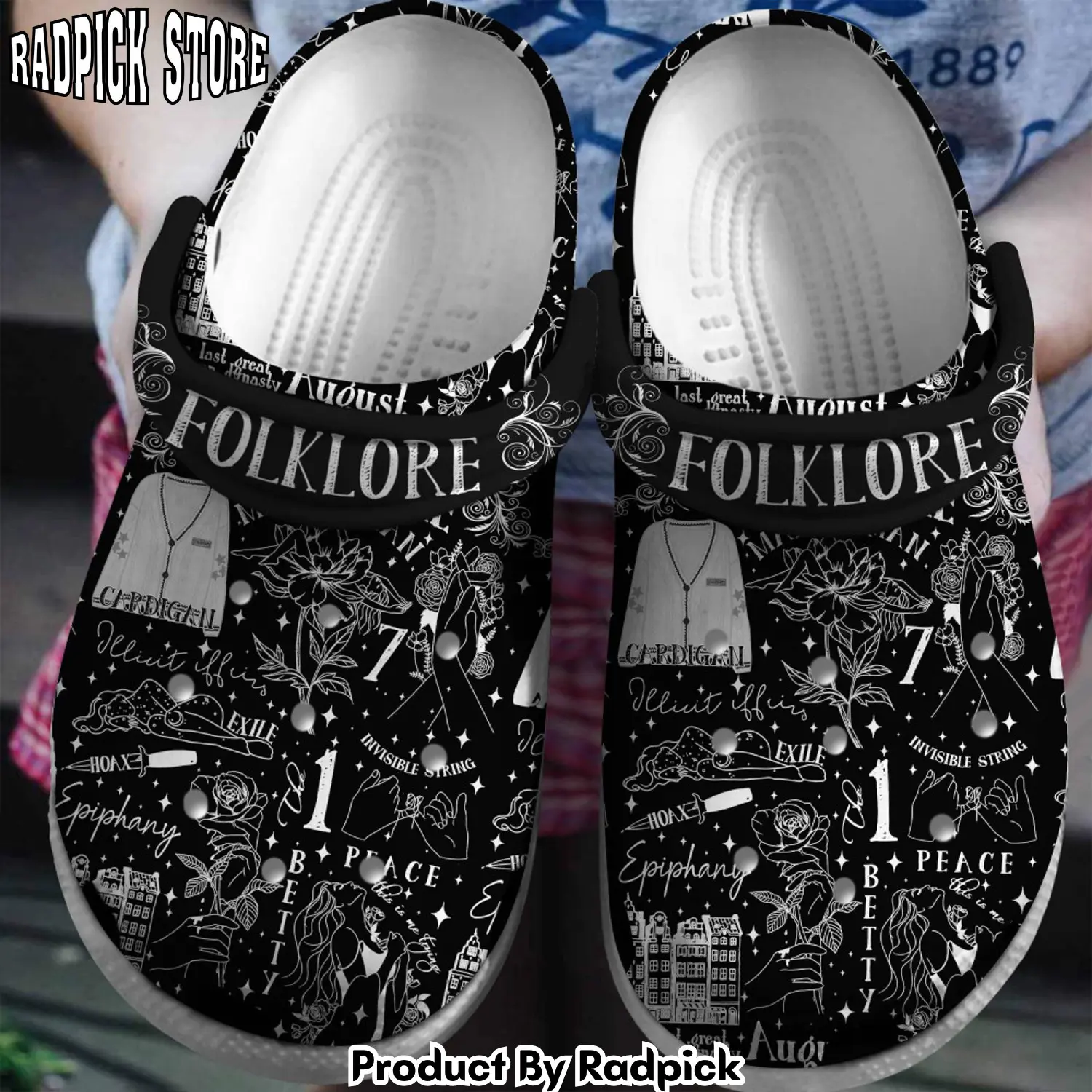 Radpick taylor swift music folklore clogs shoes comfortable for men women rp652875